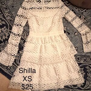 Shilla White Lace Mini Dress